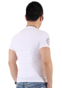 ブラックフレーム　サークルロゴ　ホワイト　Tシャツ